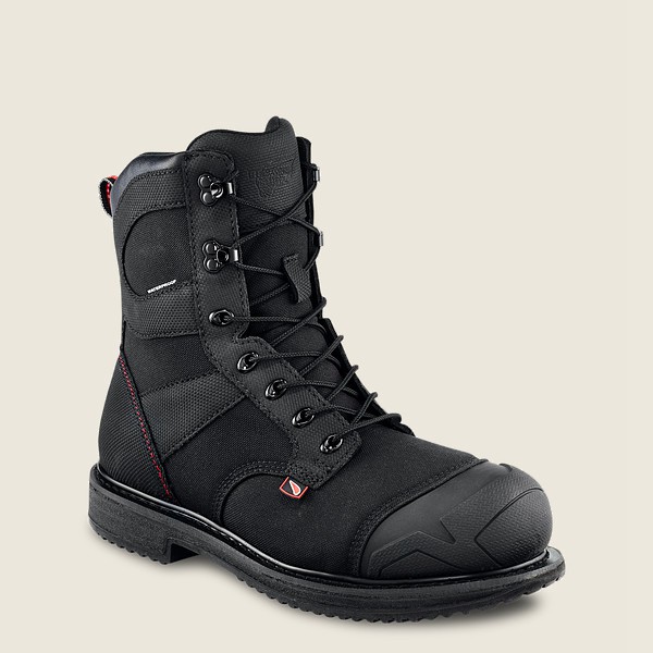 Red Wing Safety Boots Maxbond - 8-inch Waterproof Toe - Black - Mens KCM362708